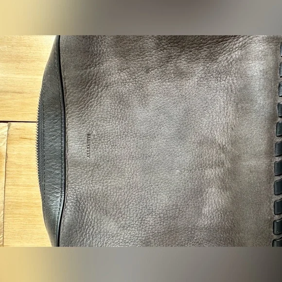 All Saints Kepi gray leather crossbody with whip stitch details - Picture 6 of 8